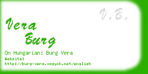 vera burg business card